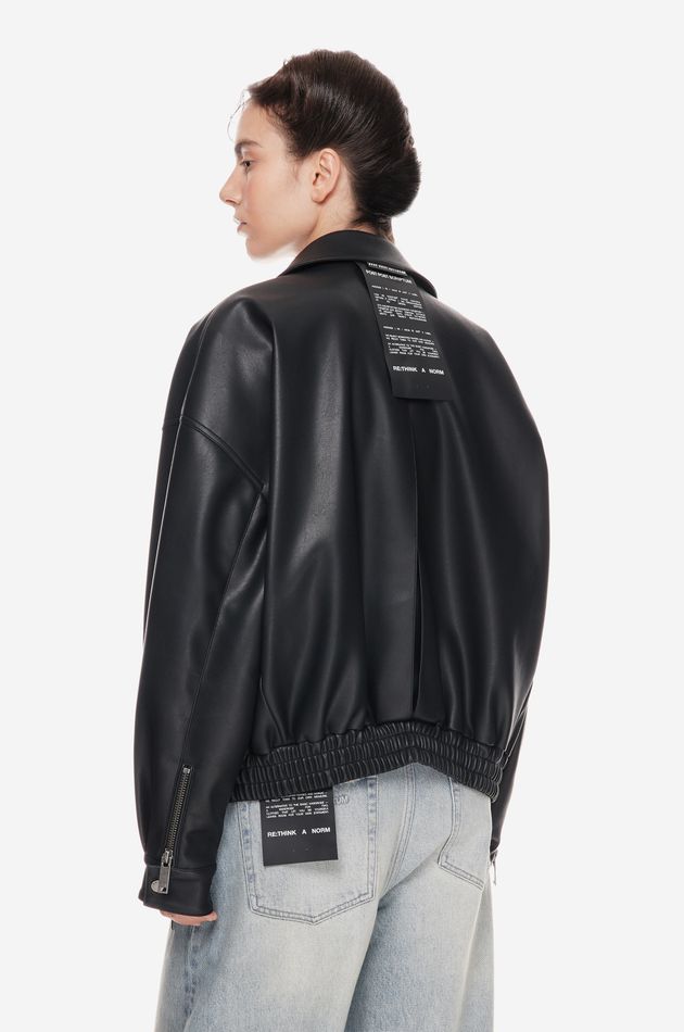 Куртка-бомбер из веган кожи MASTER KEY