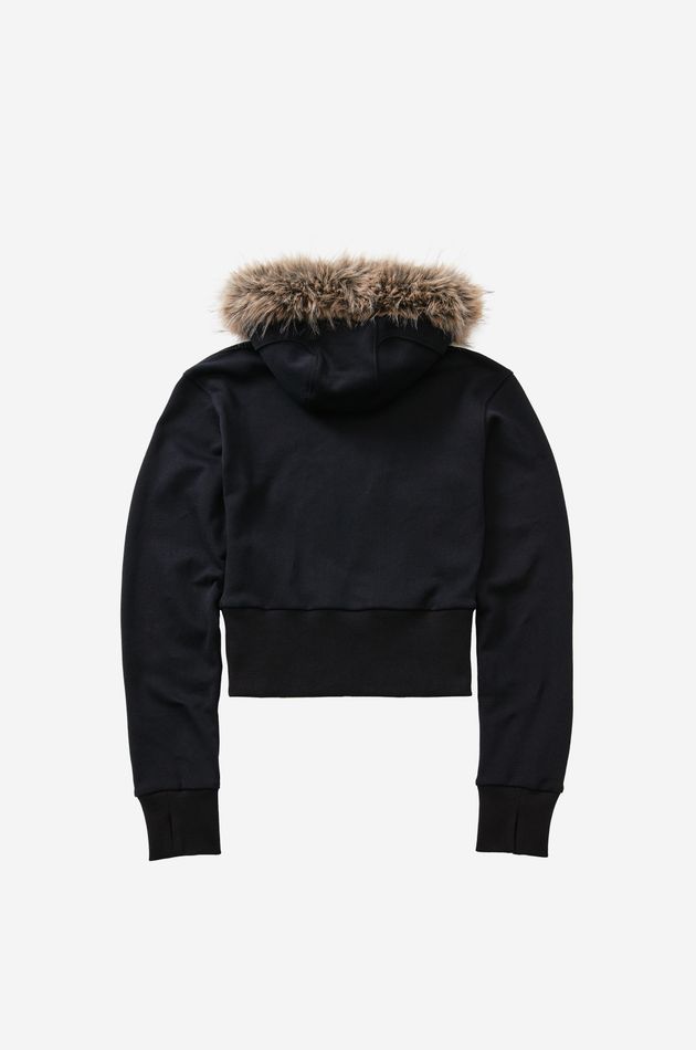 Хлопковое zip худи FUR OUTLINE