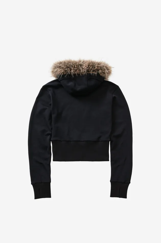 Хлопковое zip худи FUR OUTLINE