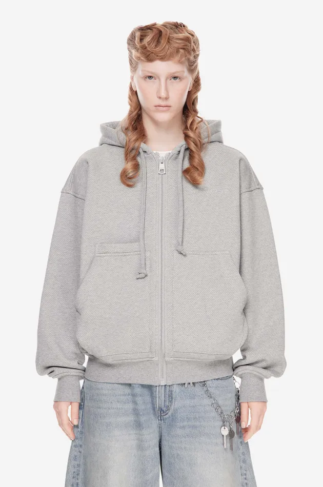 Хлопковый худи на молнии